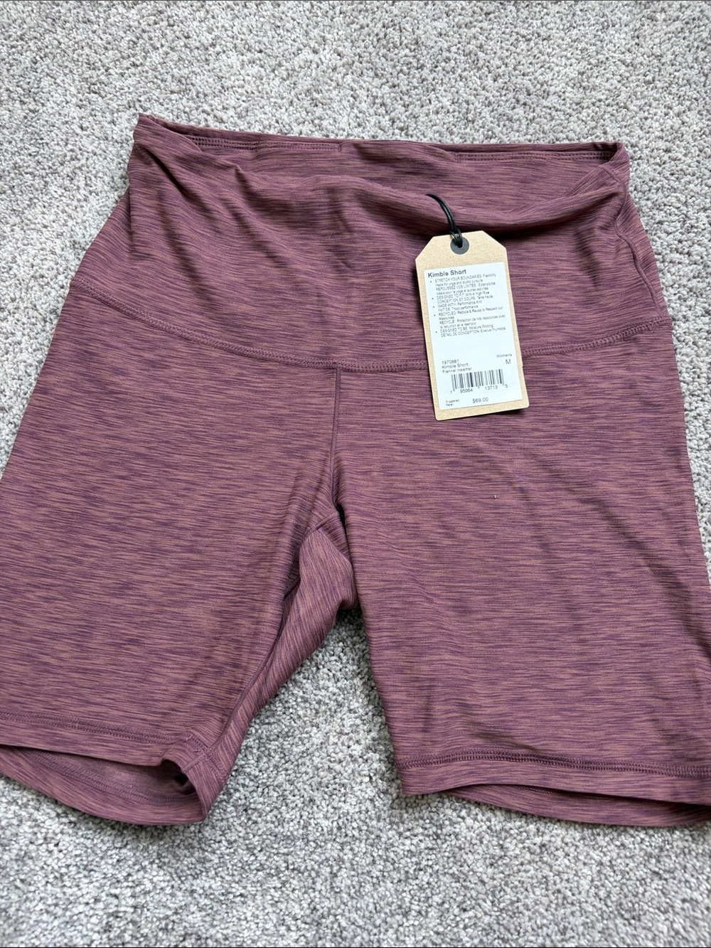 Prana Kimble Bike Shorts in Dusty Mauve